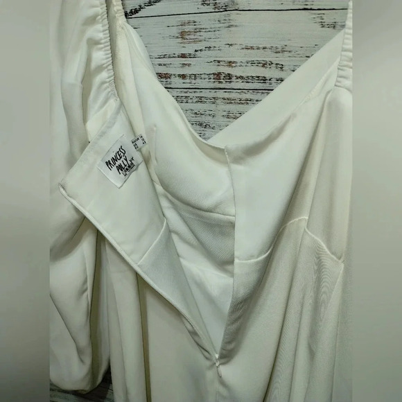 Princess Polly Lillie Long Sleeved Mini Dress White size 10 Event Date Feminine - Picture 8 of 9